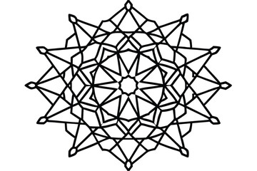 Fototapeta premium intricate neural network pattern line art silhouette vector illustration