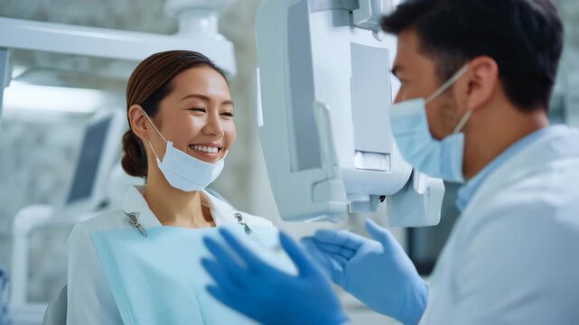 日本人女性歯科医が男性患者をX線検査