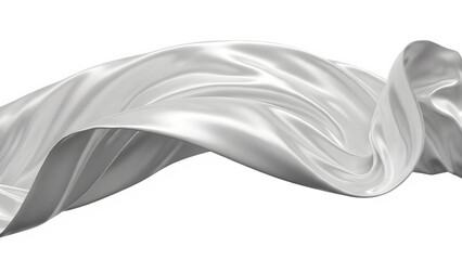 Silk cloth flow isolated on PNG background.
