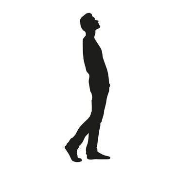 Person standing silhouette illustration PNG