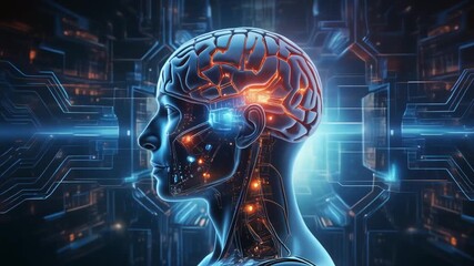 Intricate digital brain illustration with luminous neural networks, symbolizing advanced artificial intelligence, cognitive technology, and the future of data processing - Powered by Adobe