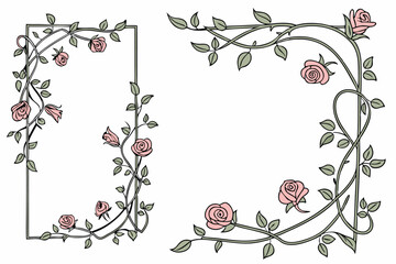 rose vine borders that can frame text or images