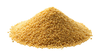 Pile of millet isolated on transparent background