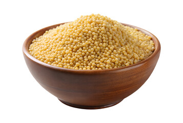 Bowl of millet isolated on transparent background