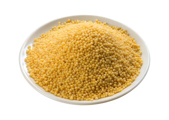 Bowl of millet isolated on transparent background