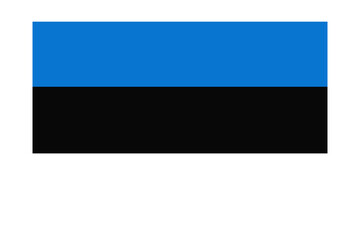 Estonian flag in PNG on transparent background © kevin
