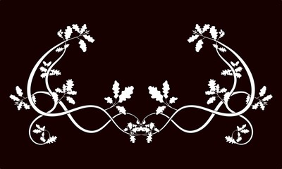 Dark background luxury element for creating an oak