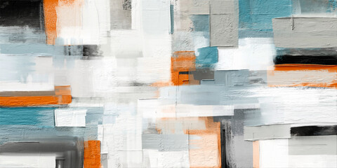 Abstract colorful oil painting on canvas texture. Hand-drawn brush stroke, oil painting background. Modern Art Oil Paintings. Abstract modern art for background