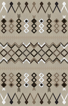 Traditional Berber Rug Pattern &ndash; Moroccan Carpet Design &ndash; Ethnic Geometric Background