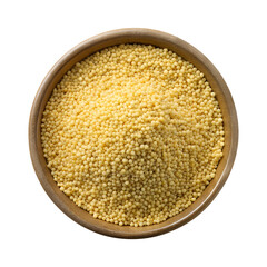 Bowl of millet isolated on transparent background