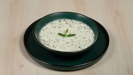 Dovga soup bowl isolated