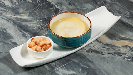 Lentil soup bowl isolated