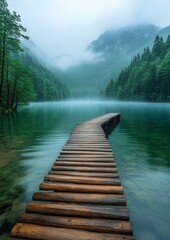 wooden pier in the lake