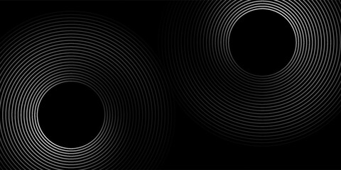 Circular spiral sound wave rhythm from lines.vector