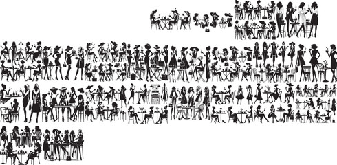 giirls silhouette sitting at cafe