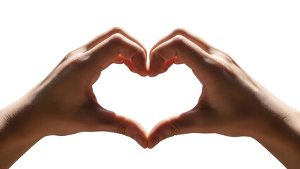 Obraz premium Hands Forming Heart Shape on Transparent PNG Image for Valentines