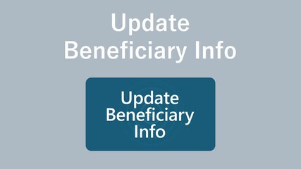 Updating beneficiary information is essential for secure retirement with life insurance plans, and click with radio waves animation. 4k