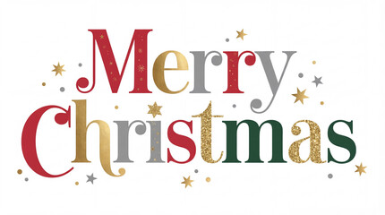 Fototapeta premium Different types of MERRY CHRISTMAS fonts