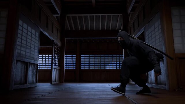 Immerse yourself in the shadowy world of a skilled ninja as he stealthily navigates an ancient dojo. This thrilling video highlights agility, strategy, and the art of stealth in an action-packed seque