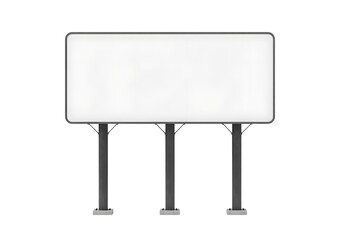 Fototapeta premium Empty outdoor billboard mock up template for advertising campaign large format banner commercial message on a transparent background