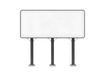 Empty outdoor billboard mock up template for advertising campaign large format banner commercial message on a transparent background