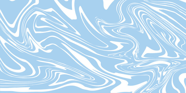 Abstract background seamless pattern with blue waves on transparent background. Vector illustration