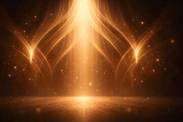 Radiant light flaring through darkness