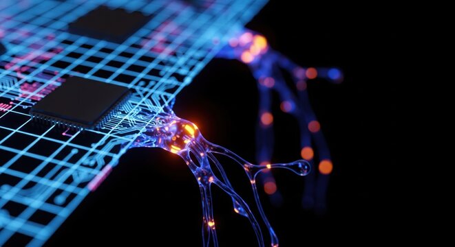 neuronale netzverbindung auf einem digitalen mikrochip