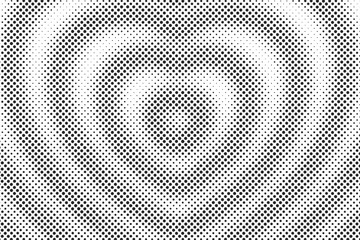 Heart comic. Hearts dot background. Halftone fade border. Pop art halfton. Screentone fading pattern. Cartoon love patern. Faded groovy texture. Fades hearth bg. Effect gradient. Vector illustration