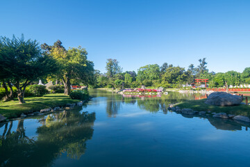 Fototapeta premium View of Buenos Aires Japanese Garden (Jardín Japonés) - Buenos Aires, Argentina