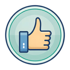 Thumbs up icon in a circle