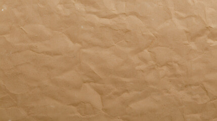 Brown recycled craft paper texture, wrinkled surface, eco friendly packaging material background