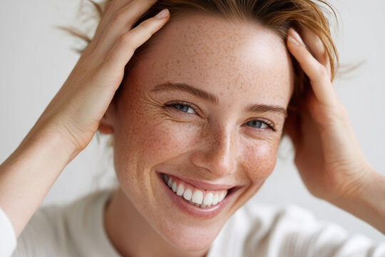 Authentische lachende Gesichter mit positiver Emotion
