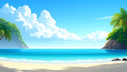 Tropical beach panorama