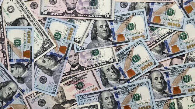 Cash, US dollar currency, financial and business flows. US dollar cash as a financial background for your design