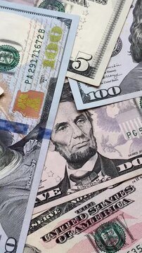Cash, US dollar currency, financial and business flows. US dollar cash as a financial background for your design