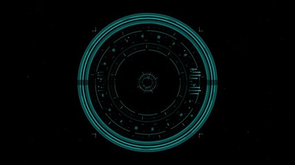 Hologram circle interface with sci-fi tunnel elements in a high-tech digital space showcasing 3D design and futuristic visuals - Powered by Adobe