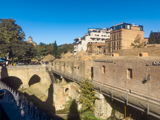 Historic Abanotubani Sulfur Baths and Brick Domes in Tbilisi Georgia