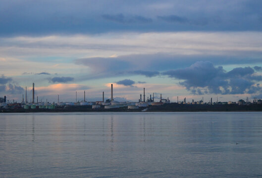 Fawley power plant across the water