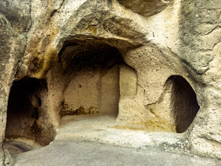 Ancient Vardzia Cave Monastery Complex Excavated in Rock Georgia