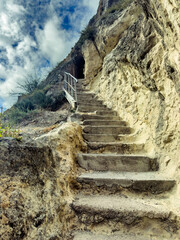Ancient Vardzia Cave Monastery Complex Excavated in Rock Georgia