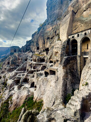 Ancient Vardzia Cave Monastery Complex Excavated in Rock Georgia
