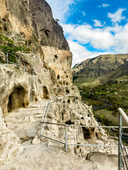 Ancient Vardzia Cave Monastery Complex Excavated in Rock Georgia