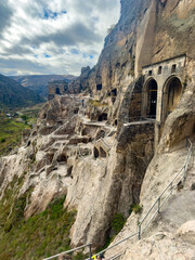 Ancient Vardzia Cave Monastery Complex Excavated in Rock Georgia
