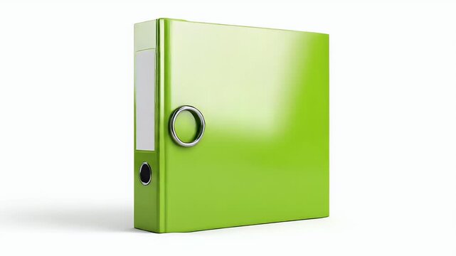 Green file folder for organizing important documents and papers.