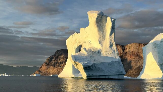 Nature is the best sculptor. Greenland, Uummannaq fjord with ice floes