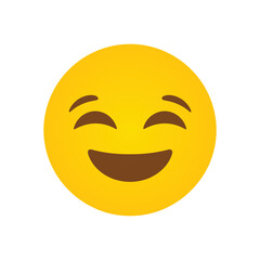 Fototapeta premium Smiling face with winking eyes emoji