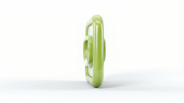 Green Icon Set - Diving Mask and Swirl Symbol.