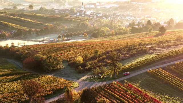 The wine-growing village of Cejkovice in Moravian Tuscany, Czech republic