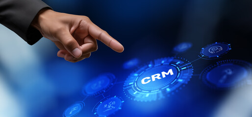CRM. Customer Relationship Management. Enterprise Communication and planning concept